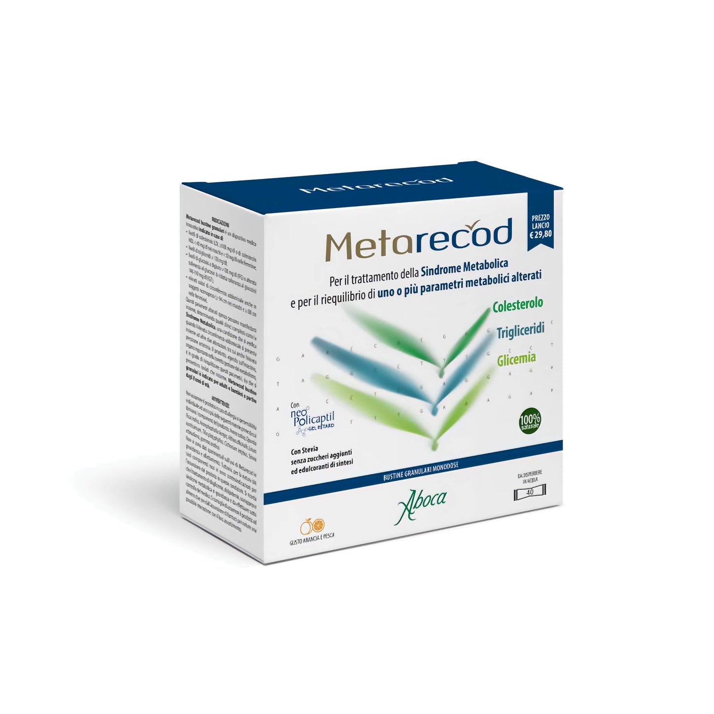 🟢 Aboca Metarecod 40 Bustine Granulari
