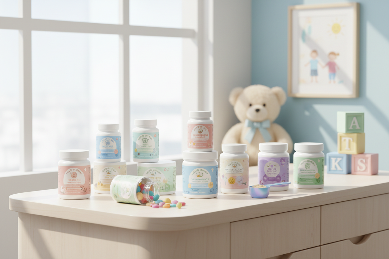 realizza un immagine per i prodotti dell'infanzia