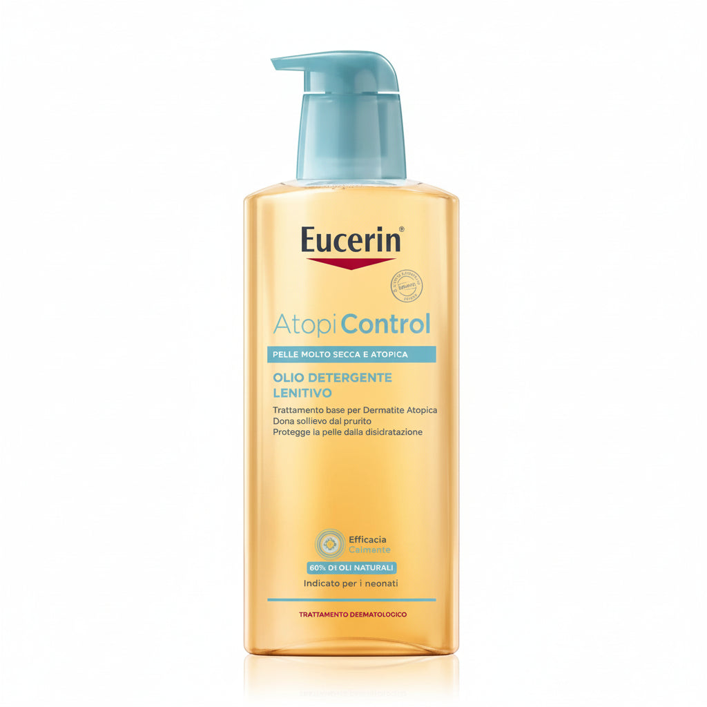 Eucerin AtopiControl Olio Detergente 400ml – Detergente Lenitivo per Pelle Secca e Atopica